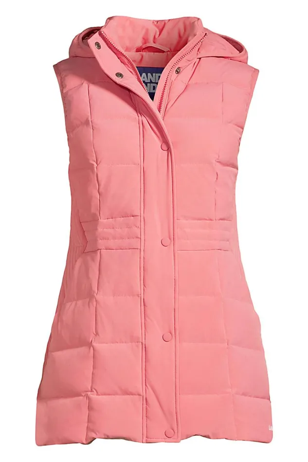 Lands039 End Coats and Jackets Women Plus Size Quilted Stretch Down Vest Soft Mojave Rose Lands039 End Coats and Jackets Women Plus Size Quilted Stretch Down Vest Soft Mojave Rose