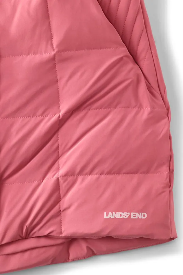 Lands039 End Coats and Jackets Women Plus Size Quilted Stretch Down Vest Soft Mojave Rose Lands039 End Coats and Jackets Women Plus Size Quilted Stretch Down Vest Soft Mojave Rose