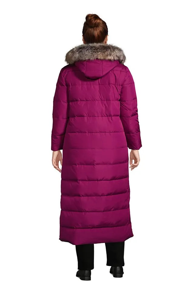 Lands039 End Coats and Jackets Women Plus Size Winter Maxi Long Down Coat With Hood Rubellite Lands039 End Coats and Jackets Women Plus Size Winter Maxi Long Down Coat With Hood Rubellite