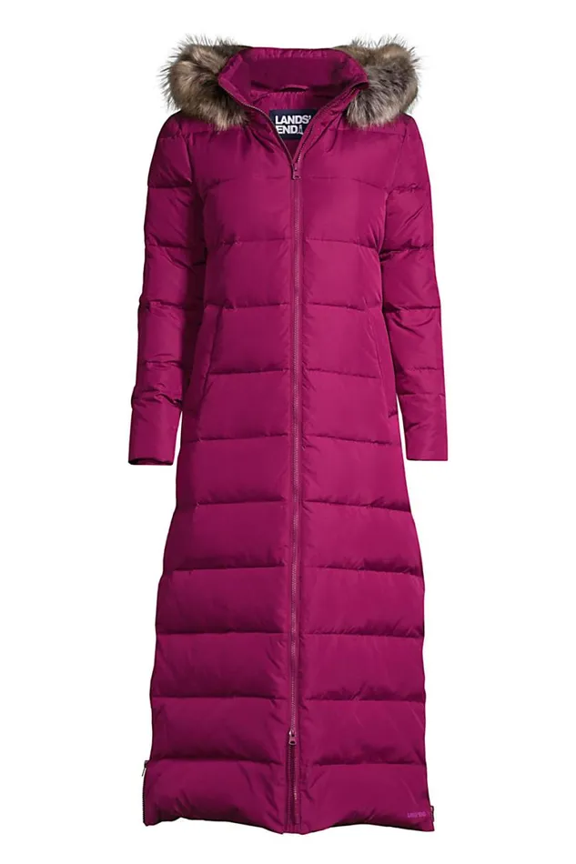Lands039 End Coats and Jackets Women Plus Size Winter Maxi Long Down Coat With Hood Rubellite Lands039 End Coats and Jackets Women Plus Size Winter Maxi Long Down Coat With Hood Rubellite