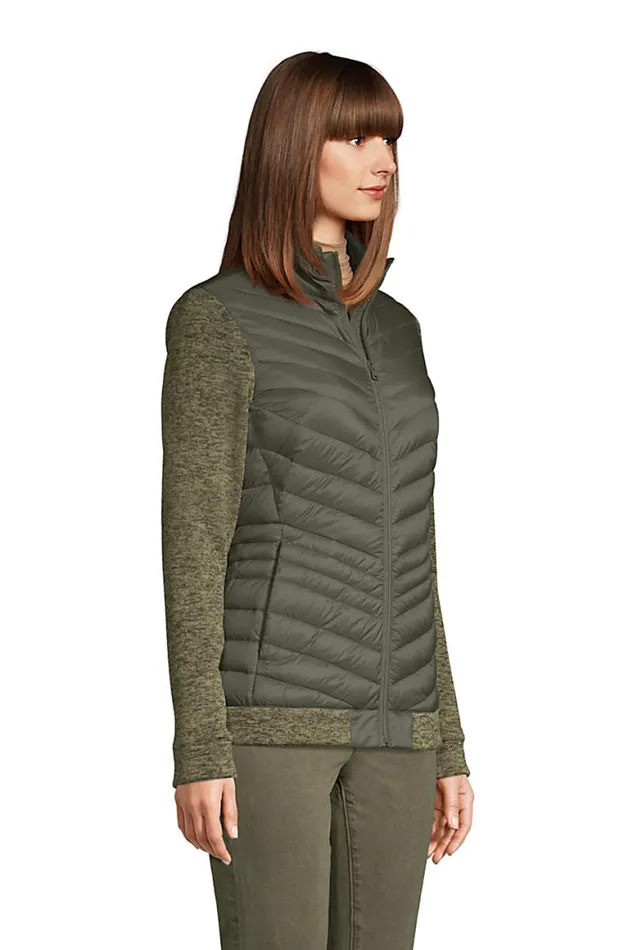 Lands039 End Coats and Jackets Women Ultra Lightweight Down Packable Sweater Fleece Jacket Forest Moss Lands039 End Coats and Jackets Women Ultra Lightweight Down Packable Sweater Fleece Jacket Forest Moss