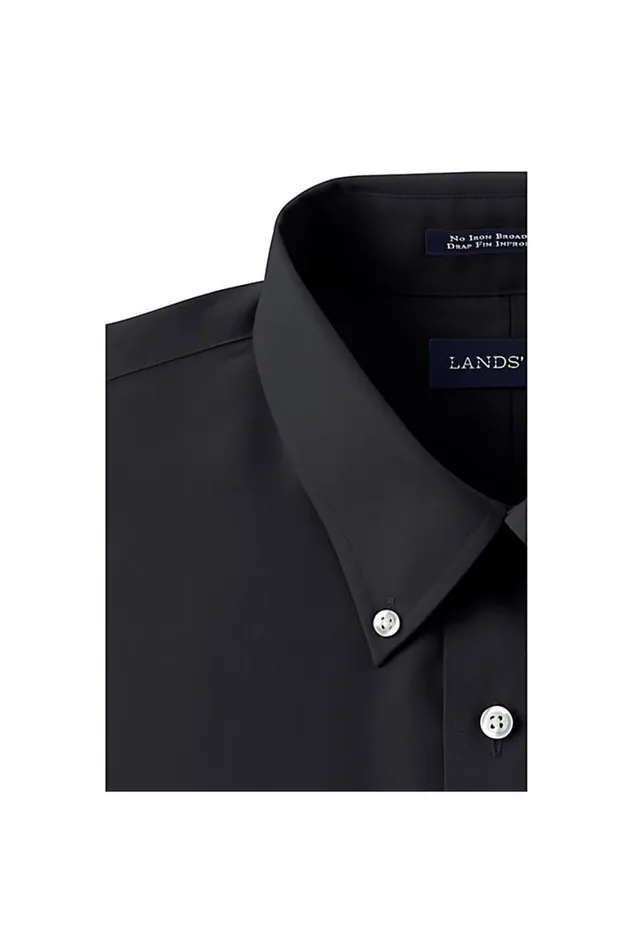 Lands039 End Dress Shirts Men Long Sleeve Buttondown No Iron Broadcloth Shirt Black Lands039 End Dress Shirts Men Long Sleeve Buttondown No Iron Broadcloth Shirt Black