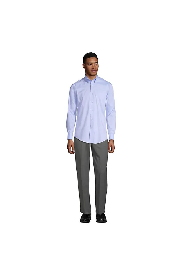 Lands039 End Dress Shirts Men Long Sleeve No Iron Pinpoint Dress Shirt Blue Lands039 End Dress Shirts Men Long Sleeve No Iron Pinpoint Dress Shirt Blue