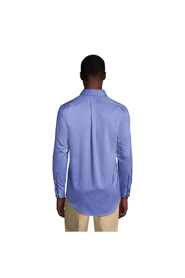 Lands039 End Dress Shirts Men Long Sleeve Solid Oxford Dress Shirt Blue Lands039 End Dress Shirts Men Long Sleeve Solid Oxford Dress Shirt Blue
