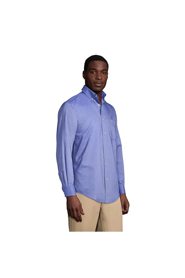 Lands039 End Dress Shirts Men Long Sleeve Solid Oxford Dress Shirt Blue Lands039 End Dress Shirts Men Long Sleeve Solid Oxford Dress Shirt Blue