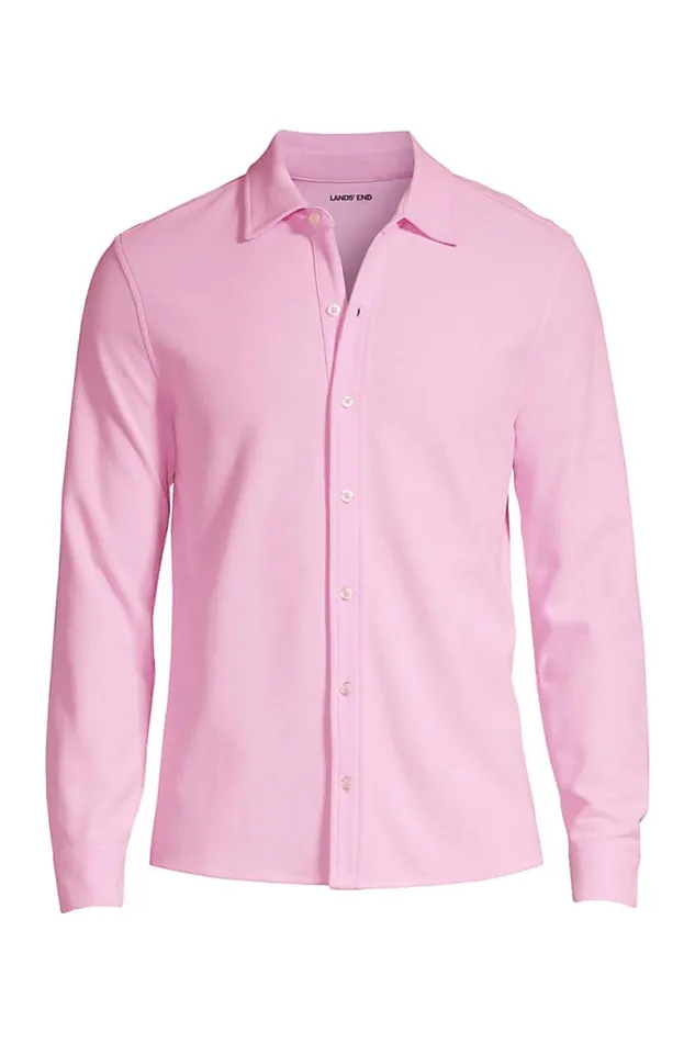 Lands039 End Dress Shirts Men Long Sleeve Textured Knit Button Down Shirt Wild Blossom Lands039 End Dress Shirts Men Long Sleeve Textured Knit Button Down Shirt Wild Blossom