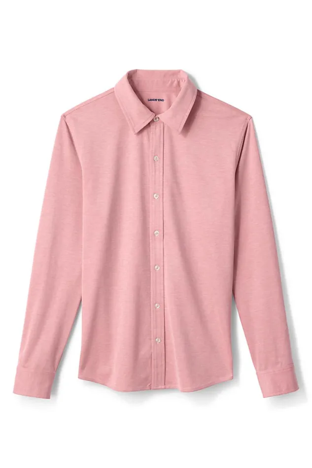 Lands039 End Dress Shirts Men Mesh Oxford Shirt Salt Washed Pink Oxford Lands039 End Dress Shirts Men Mesh Oxford Shirt Salt Washed Pink Oxford