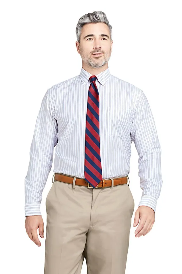 Lands039 End Dress Shirts Men Pattern No Iron Supima Oxford Dress Shirt Zesty Orange Multi Stripe Lands039 End Dress Shirts Men Pattern No Iron Supima Oxford Dress Shirt Zesty Orange Multi Stripe