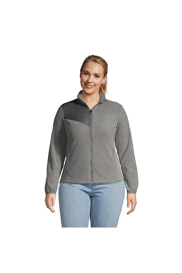 Lands039 End Fleece Women Plus Size Thermacheck 200 Fleece Jacket Arctic Gray Heather Lands039 End Fleece Women Plus Size Thermacheck 200 Fleece Jacket Arctic Gray Heather