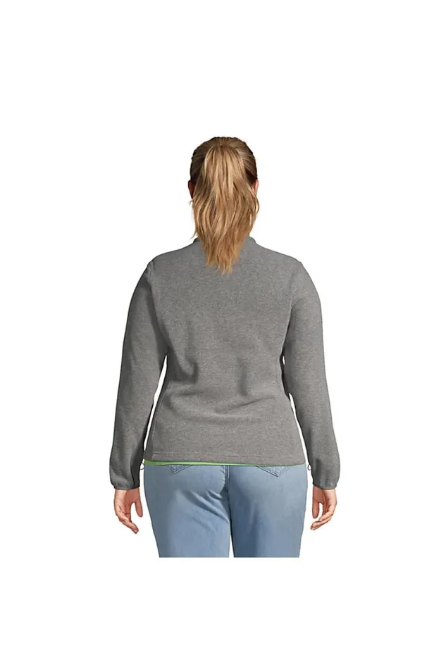 Lands039 End Fleece Women Plus Size Thermacheck 200 Fleece Jacket Arctic Gray Heather Lands039 End Fleece Women Plus Size Thermacheck 200 Fleece Jacket Arctic Gray Heather