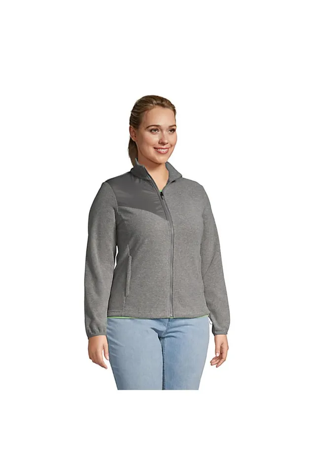 Lands039 End Fleece Women Plus Size Thermacheck 200 Fleece Jacket Arctic Gray Heather Lands039 End Fleece Women Plus Size Thermacheck 200 Fleece Jacket Arctic Gray Heather