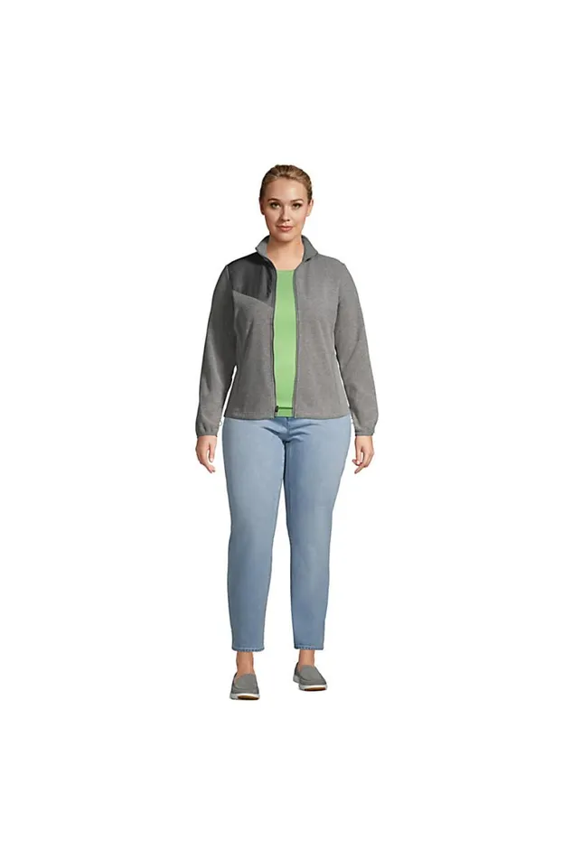 Lands039 End Fleece Women Plus Size Thermacheck 200 Fleece Jacket Arctic Gray Heather Lands039 End Fleece Women Plus Size Thermacheck 200 Fleece Jacket Arctic Gray Heather
