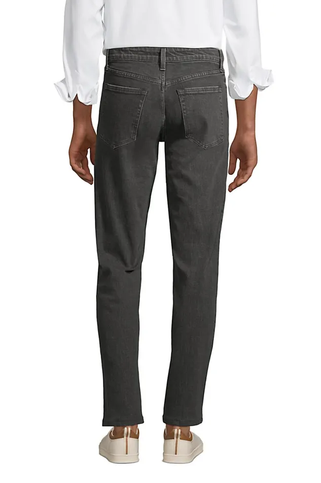 Lands039 End Jeans Men Comfort Waist Traditional Fit Comfortfirst Jeans Washed Black