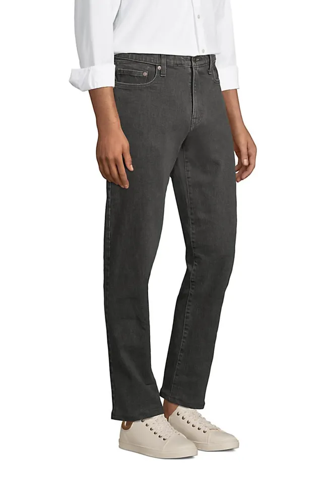 Lands039 End Jeans Men Comfort Waist Traditional Fit Comfortfirst Jeans Washed Black