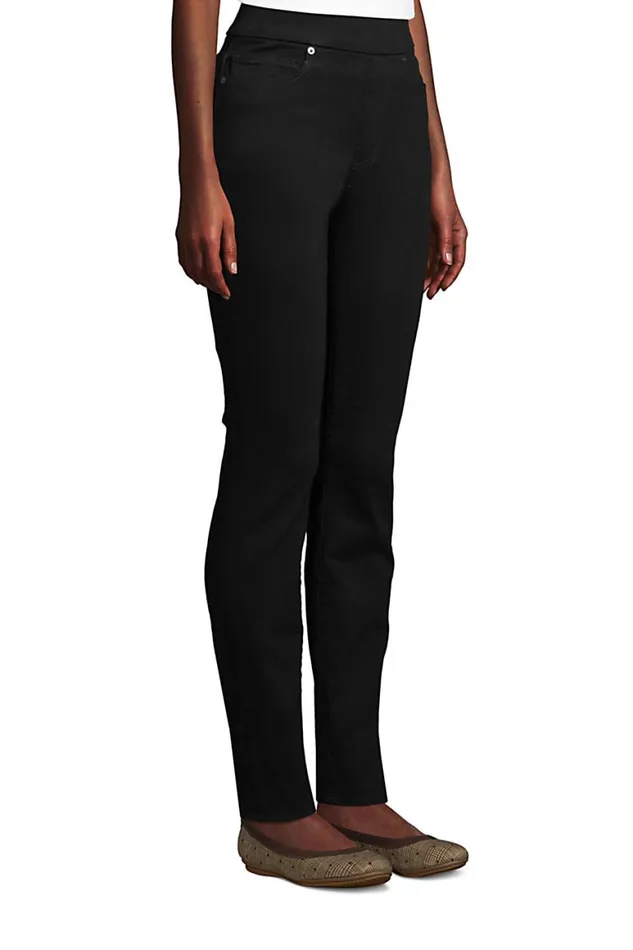 Lands039 End Jeans Women Curvy Elastic Waist High Rise Pull On Skinny Legging Jeans 8211 Black Lands039 End Jeans Women Curvy Elastic Waist High Rise Pull On Skinny Legging Jeans 8211 Black