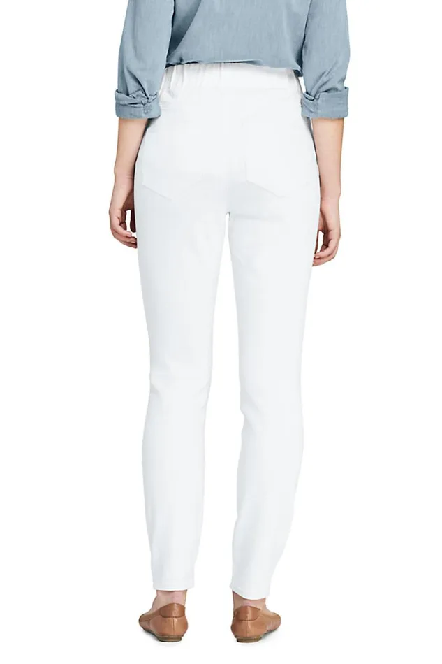 Lands039 End Jeans Women High Rise Curvy Pullon Skinny Jeans White Lands039 End Jeans Women High Rise Curvy Pullon Skinny Jeans White