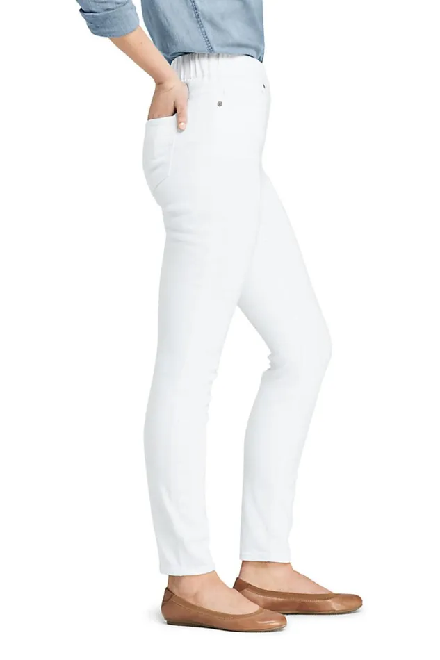 Lands039 End Jeans Women High Rise Curvy Pullon Skinny Jeans White Lands039 End Jeans Women High Rise Curvy Pullon Skinny Jeans White