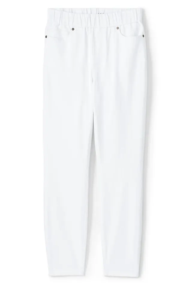 Lands039 End Jeans Women High Rise Curvy Pullon Skinny Jeans White Lands039 End Jeans Women High Rise Curvy Pullon Skinny Jeans White