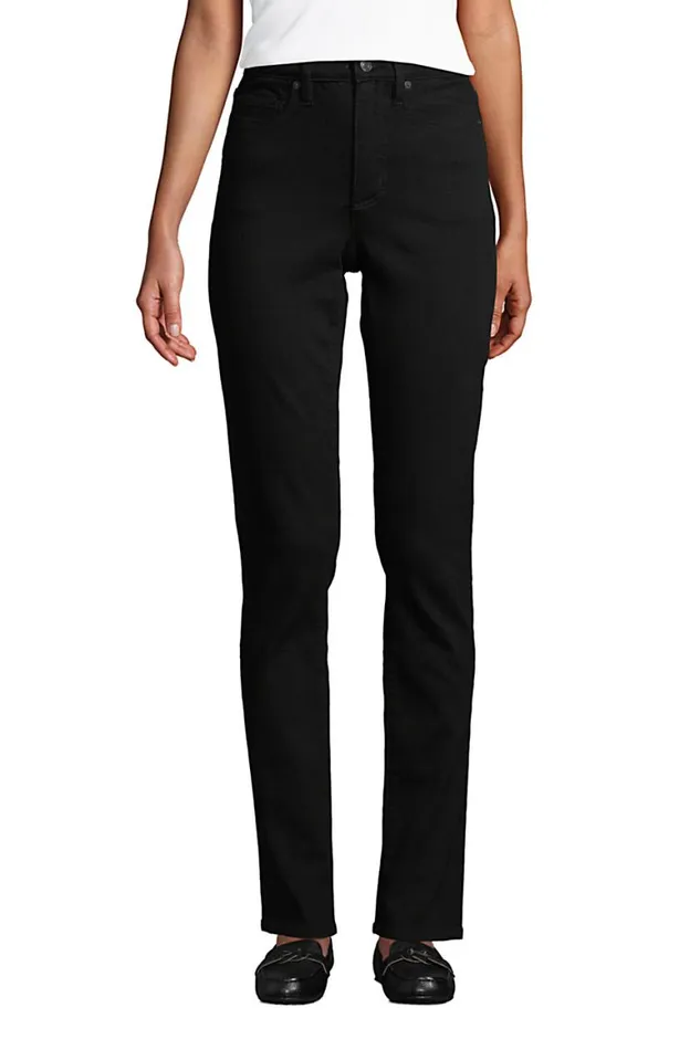 Lands039 End Jeans Women Petite Slimming Compression High Rise Straight Leg Jeans 8211 Black Lands039 End Jeans Women Petite Slimming Compression High Rise Straight Leg Jeans 8211 Black