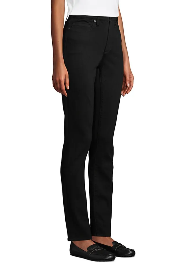 Lands039 End Jeans Women Petite Slimming Compression High Rise Straight Leg Jeans 8211 Black Lands039 End Jeans Women Petite Slimming Compression High Rise Straight Leg Jeans 8211 Black