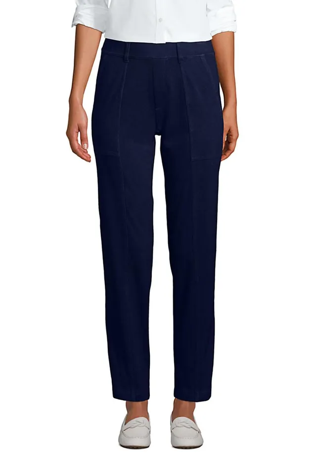 Lands039 End Jeans Women Starfish Mid Rise Elastic Waist Pull On Utility Jean Ankle Pants Dark Indigo Lands039 End Jeans Women Starfish Mid Rise Elastic Waist Pull On Utility Jean Ankle Pants Dark Indigo