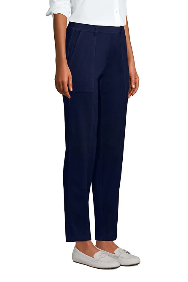 Lands039 End Jeans Women Starfish Mid Rise Elastic Waist Pull On Utility Jean Ankle Pants Dark Indigo Lands039 End Jeans Women Starfish Mid Rise Elastic Waist Pull On Utility Jean Ankle Pants Dark Indigo