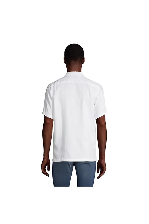 Lands039 End Knit Tops and Tees Men Linen Camp Collar Short Sleeve Shirt Deep Sea Navy Lands039 End Knit Tops and Tees Men Linen Camp Collar Short Sleeve Shirt Deep Sea Navy