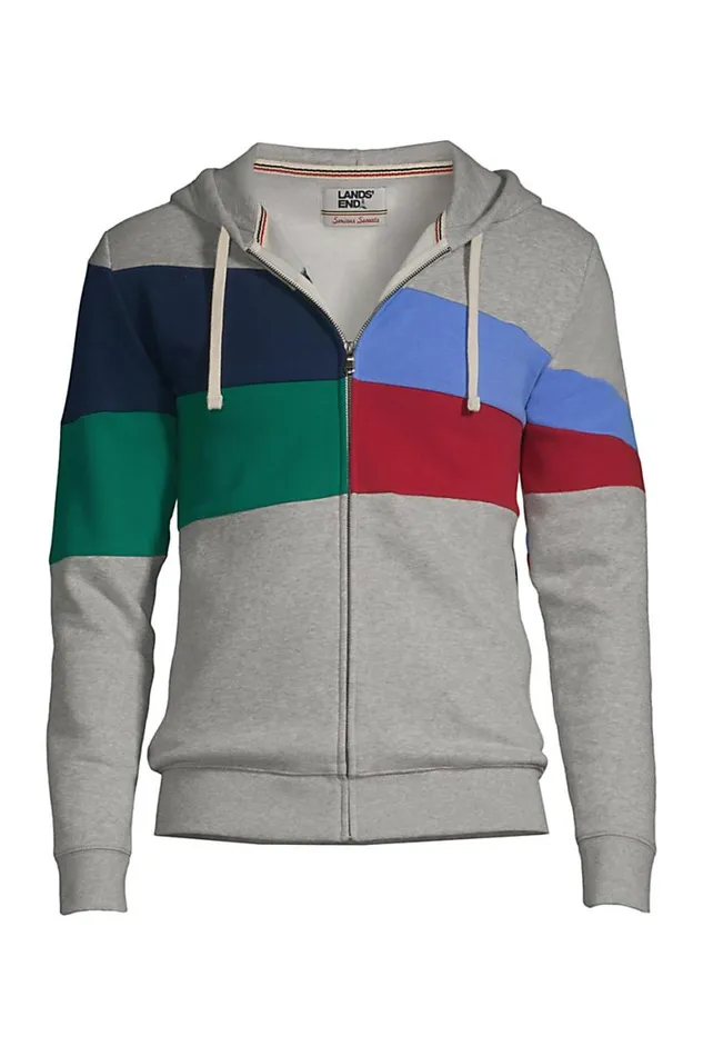 Lands039 End Knit Tops and Tees Men Serious Sweats Flag Signal Full Zip Hoodie Signal Flag Colorblock Lands039 End Knit Tops and Tees Men Serious Sweats Flag Signal Full Zip Hoodie Signal Flag Colorblock