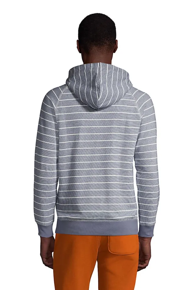 Lands039 End Knit Tops and Tees Men Serious Sweats French Terry Long Sleeve Pullover Hoodie Rust Red Stripe Lands039 End Knit Tops and Tees Men Serious Sweats French Terry Long Sleeve Pullover Hoodie Rust Red Stripe