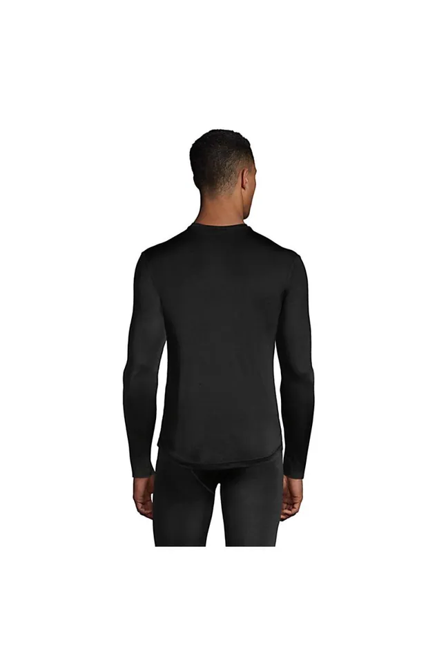 Lands039 End Long Underwear Men Silk Long Underwear Crew Neck Black Lands039 End Long Underwear Men Silk Long Underwear Crew Neck Black