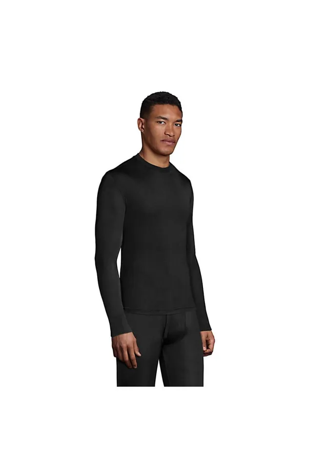 Lands039 End Long Underwear Men Silk Long Underwear Crew Neck Black Lands039 End Long Underwear Men Silk Long Underwear Crew Neck Black