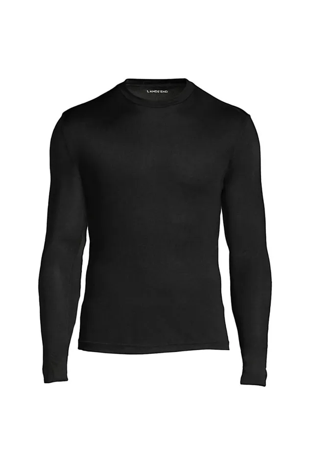 Lands039 End Long Underwear Men Silk Long Underwear Crew Neck Black Lands039 End Long Underwear Men Silk Long Underwear Crew Neck Black