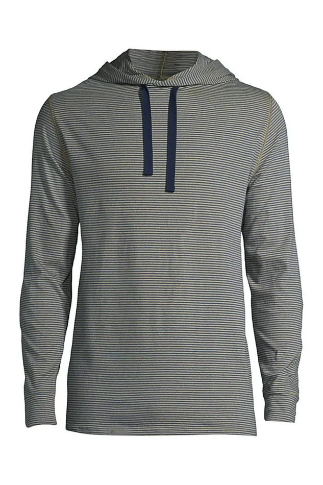 Lands039 End Pajamas and Robes Men Knit Hooded Pajama Shirt Soft Olive Stripe Lands039 End Pajamas and Robes Men Knit Hooded Pajama Shirt Soft Olive Stripe