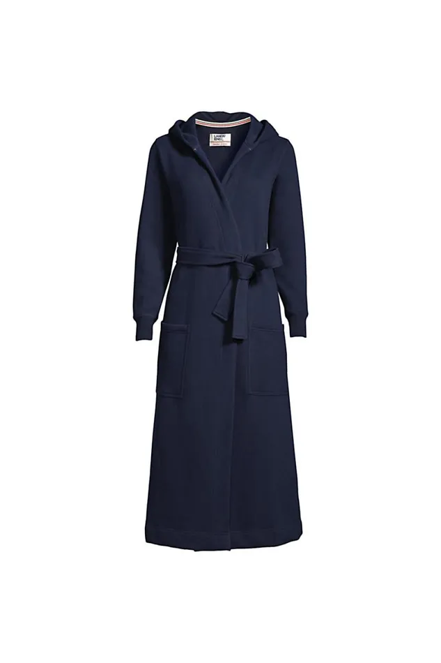 Lands039 End Pajamas and Robes Women Plus Size Serious Sweats Hooded Robe Radiant Navy Lands039 End Pajamas and Robes Women Plus Size Serious Sweats Hooded Robe Radiant Navy