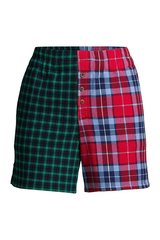 Lands039 End Pajamas and Robes Women Plus Size Waffle Boxer Sleep Shorts Holiday Print Mix