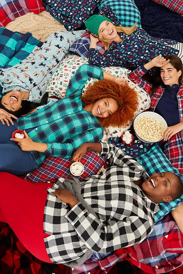 Lands039 End Pajamas and Robes Women Plus Size Waffle Boxer Sleep Shorts Holiday Print Mix