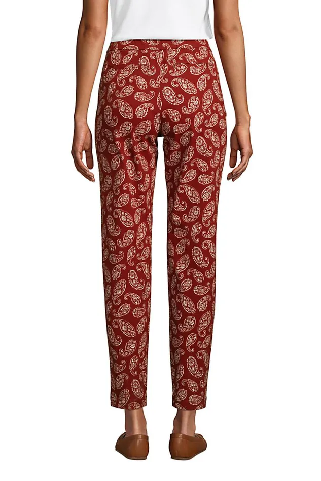 Lands039 End Pants Women Mid Rise Pull On Chino Ankle Pants Multi Patchwork Floral Lands039 End Pants Women Mid Rise Pull On Chino Ankle Pants Multi Patchwork Floral