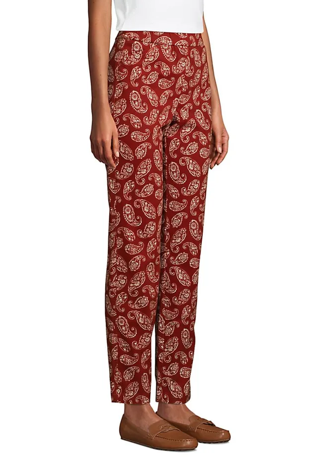 Lands039 End Pants Women Mid Rise Pull On Chino Ankle Pants Multi Patchwork Floral Lands039 End Pants Women Mid Rise Pull On Chino Ankle Pants Multi Patchwork Floral