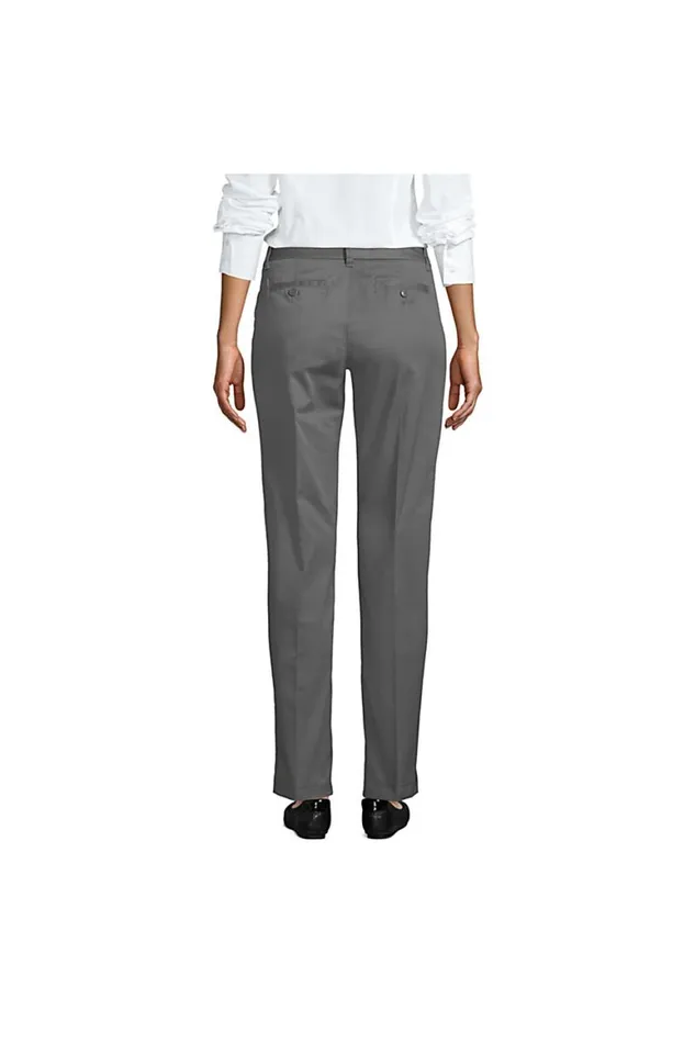 Lands039 End Pants Women Plain Front Blend Chino Pants Arctic Gray Lands039 End Pants Women Plain Front Blend Chino Pants Arctic Gray