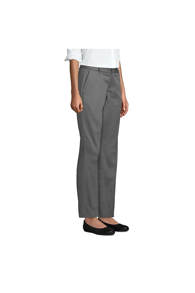 Lands039 End Pants Women Plain Front Blend Chino Pants Arctic Gray Lands039 End Pants Women Plain Front Blend Chino Pants Arctic Gray