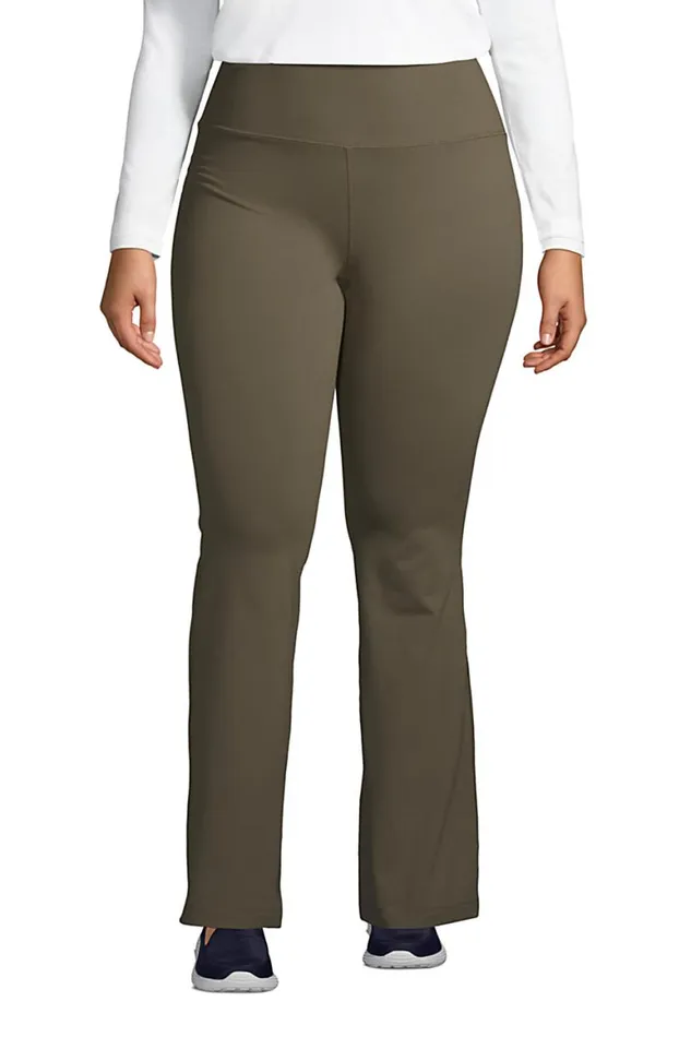 Lands039 End Pants Women Plus Size Active Flare Yoga Pants Forest Moss
