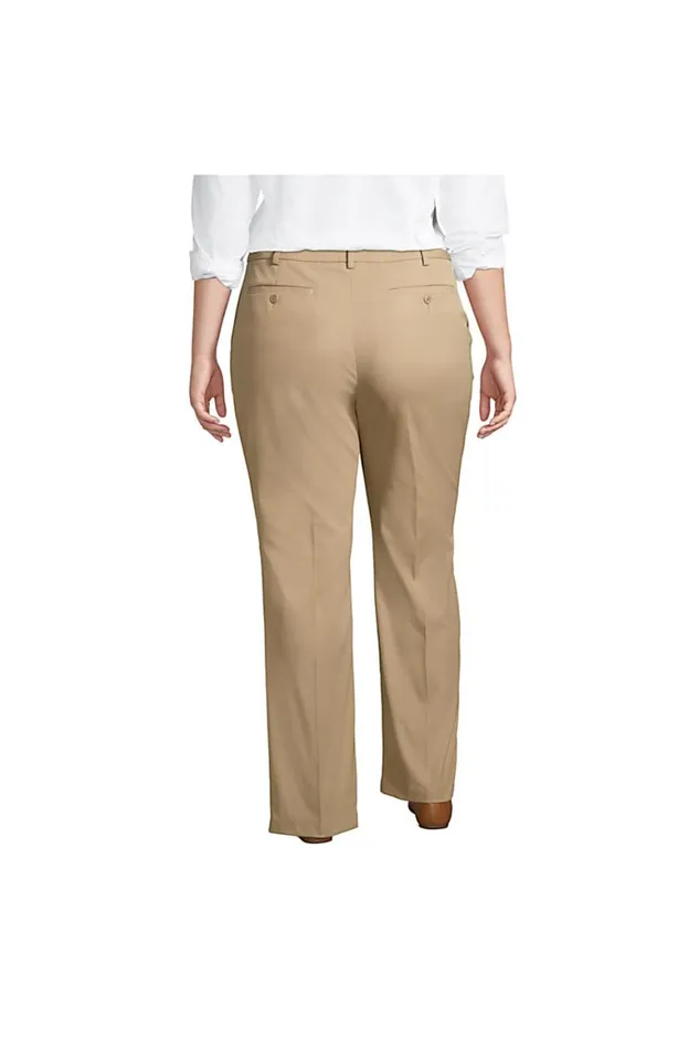 Lands039 End Pants Women Plus Size Straight Leg Active Chino Pants Khaki Lands039 End Pants Women Plus Size Straight Leg Active Chino Pants Khaki