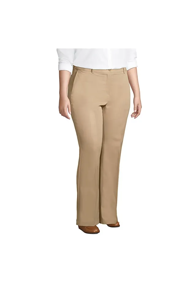 Lands039 End Pants Women Plus Size Straight Leg Active Chino Pants Khaki Lands039 End Pants Women Plus Size Straight Leg Active Chino Pants Khaki