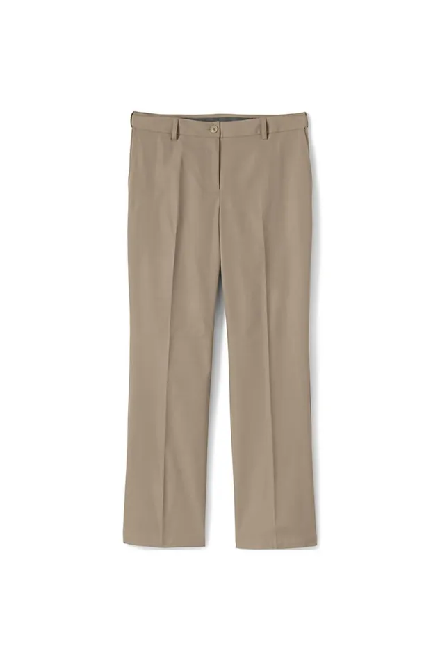 Lands039 End Pants Women Plus Size Straight Leg Active Chino Pants Khaki Lands039 End Pants Women Plus Size Straight Leg Active Chino Pants Khaki