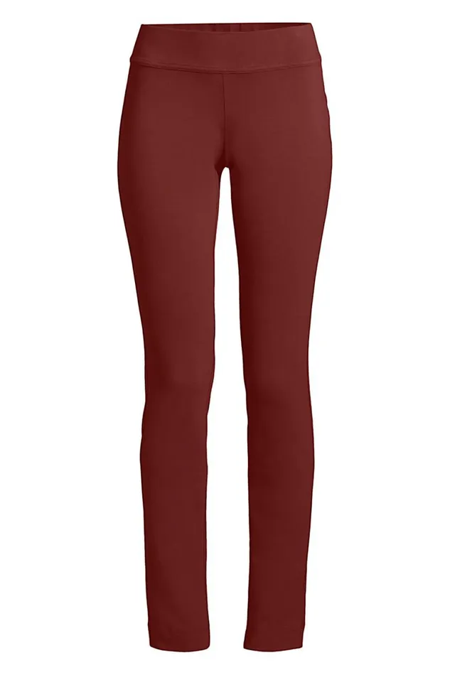 Lands039 End Pants Women Starfish Mid Rise Slim Leg Elastic Waist Pull On Pants Rust Red Lands039 End Pants Women Starfish Mid Rise Slim Leg Elastic Waist Pull On Pants Rust Red