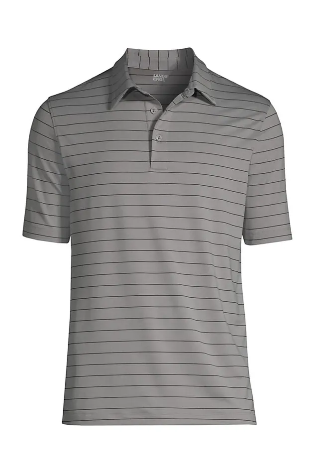Lands039 End Polo Shirts Men Big Rapid Dry Short Sleeve Striped Polo Shirt Harbor Gray Stripe Lands039 End Polo Shirts Men Big Rapid Dry Short Sleeve Striped Polo Shirt Harbor Gray Stripe