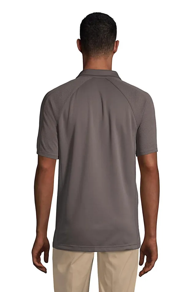 Lands039 End Polo Shirts Men Short Sleeve Multi Textured Polo True Navy