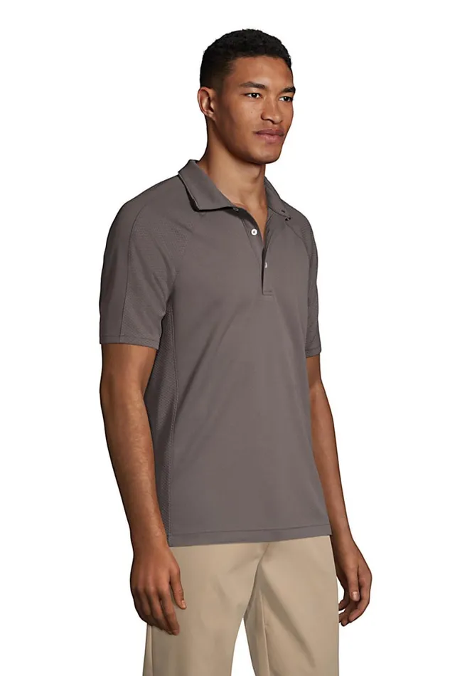 Lands039 End Polo Shirts Men Short Sleeve Multi Textured Polo True Navy