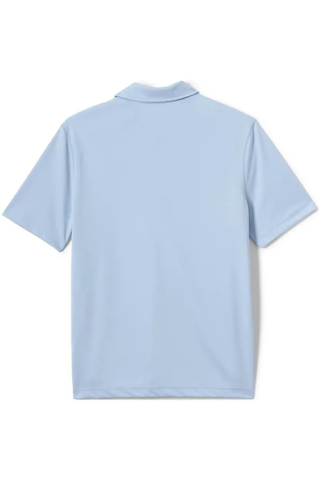 Lands039 End Polo Shirts Men Short Sleeve Poly Pique Polo Shirt Blue Lands039 End Polo Shirts Men Short Sleeve Poly Pique Polo Shirt Blue