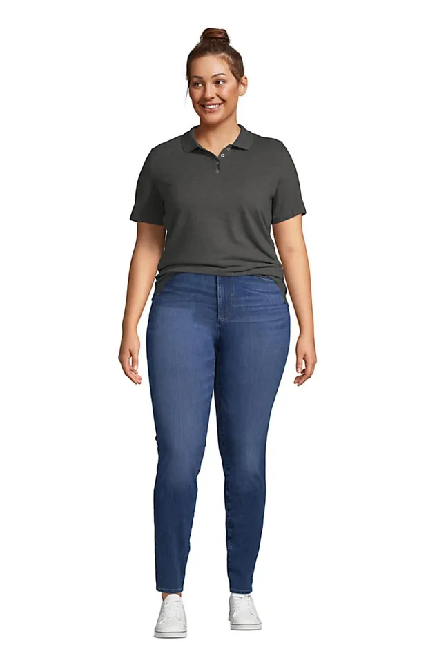Lands039 End Polo Shirts Women Plus Size Hemmed Short Sleeve Mesh Polo Charcoal Heather Lands039 End Polo Shirts Women Plus Size Hemmed Short Sleeve Mesh Polo Charcoal Heather